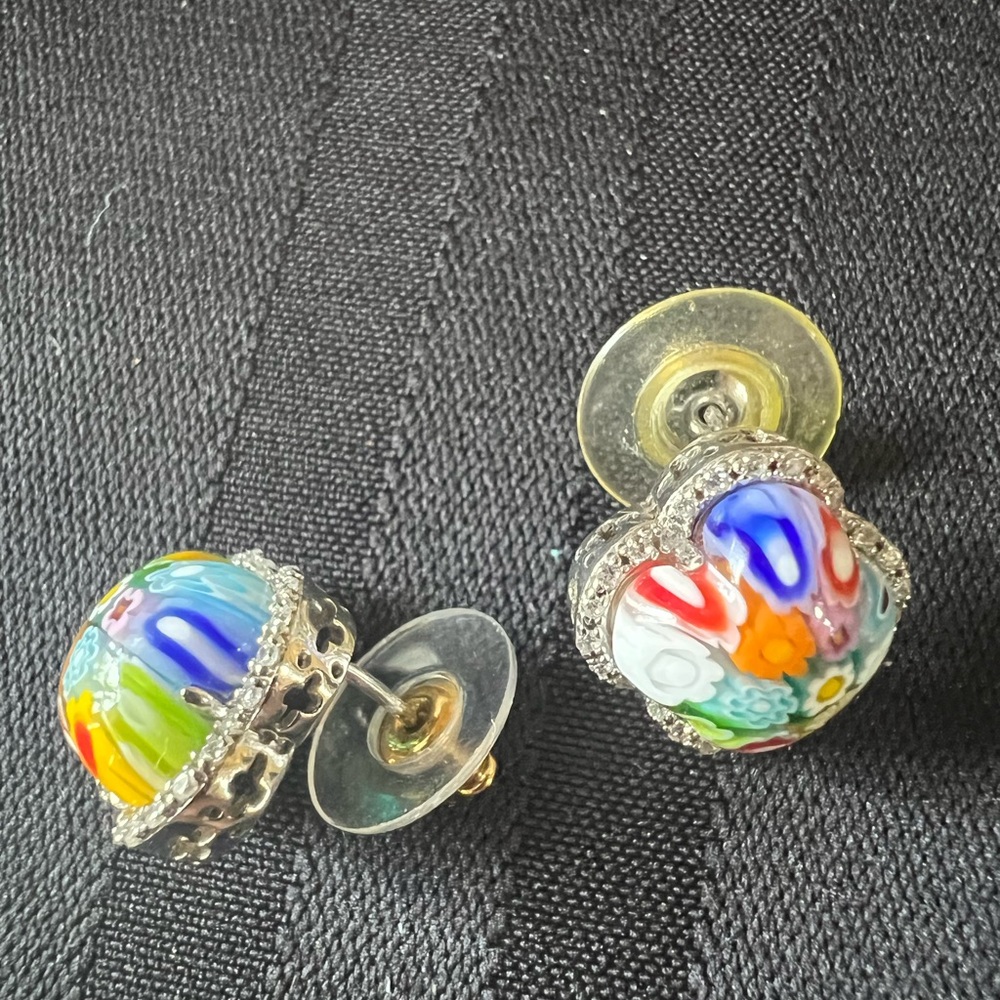 Murano by Alan K designs, New, no tags, pressed flowers with crystal stones - Picture 5 of 9